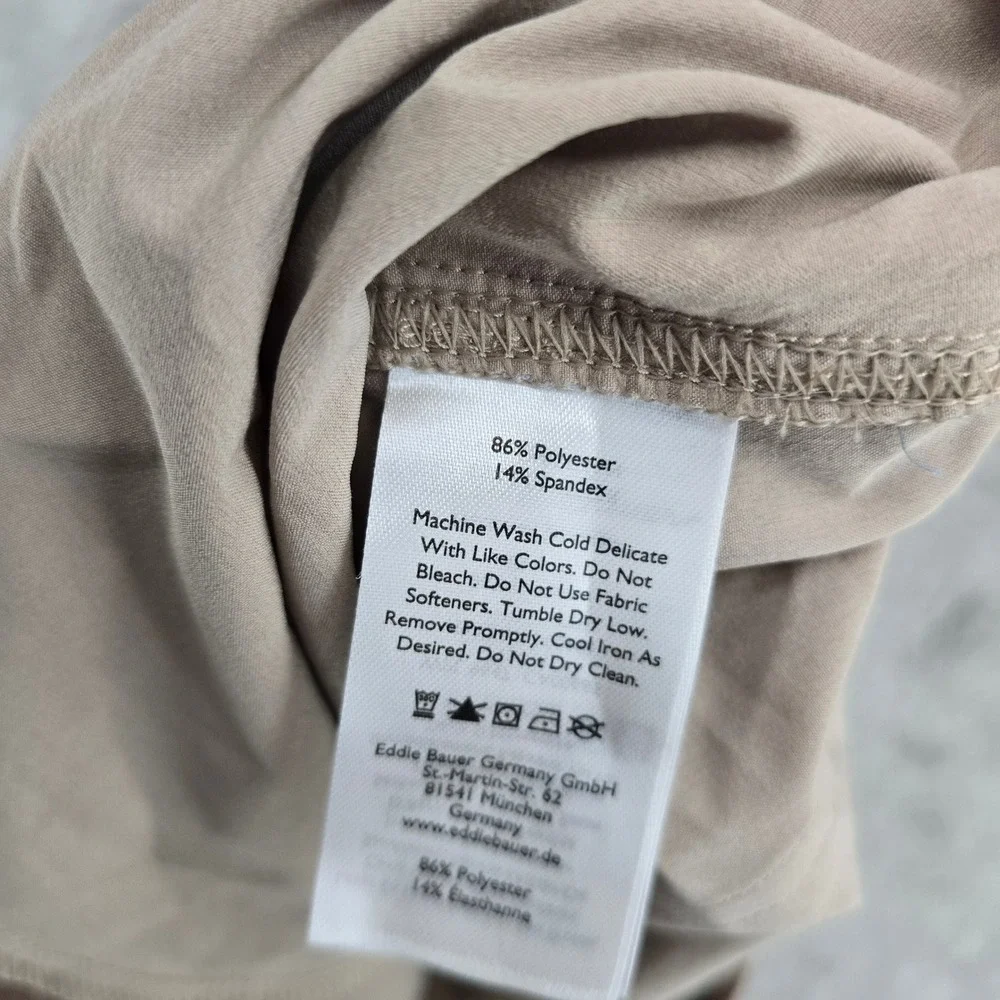 Eddie Bauer Men 36x32 Tan Bamboo Motion Pants Hiking Outdoor Perforated Khaki